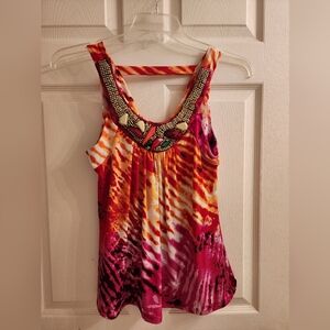 Beaded Vibrant Top